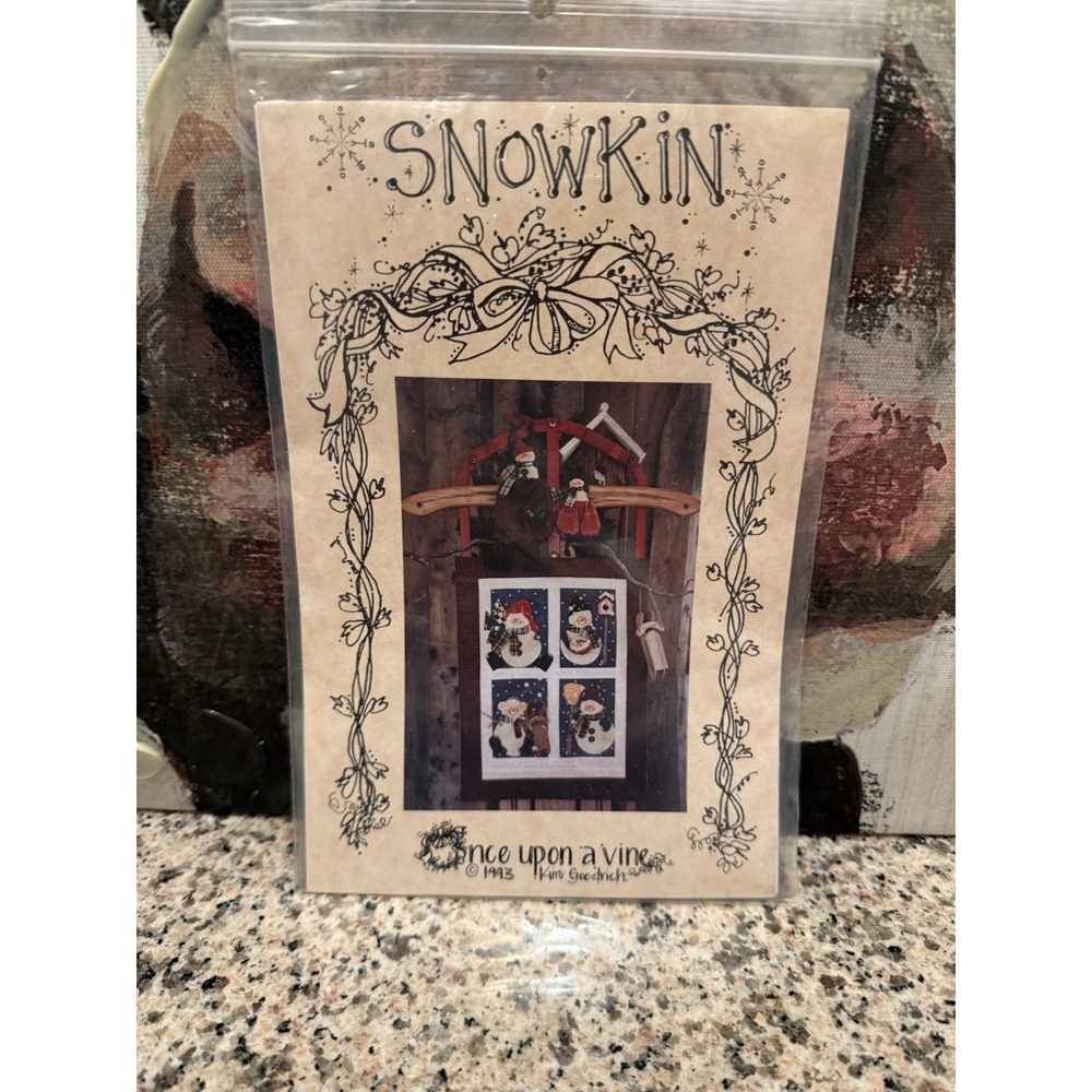 Snowkin Once Upon A Vine Kim Goodrich Sewing Pattern Frosty Dolls & Quilt
